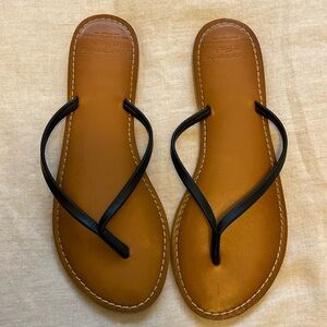 Abercrombie & Fitch Leather Sandals ~ 9 ~ Black